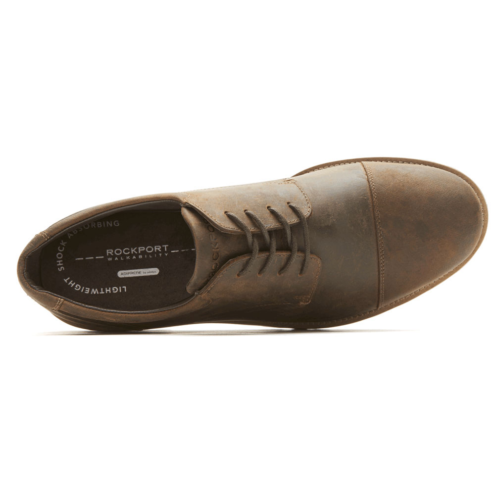 Rockport Singapore Mens Oxfords - Modern Break Captoe Brown - PF3854029